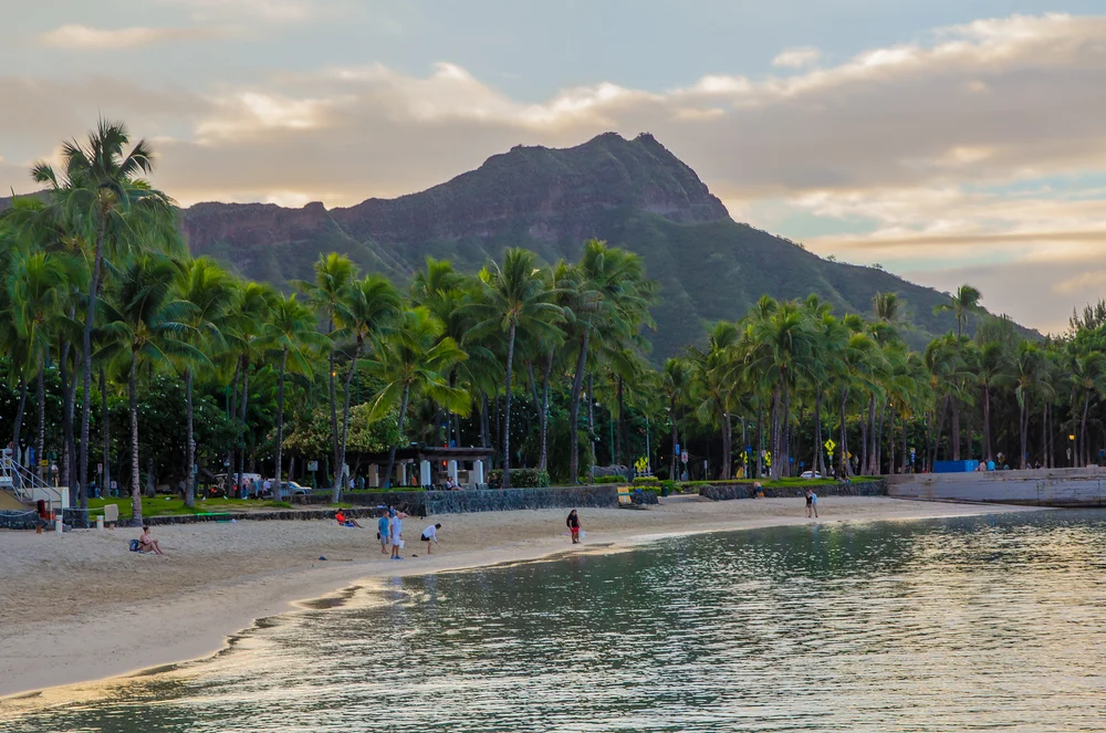 Diamond Head from Waikiki Beach